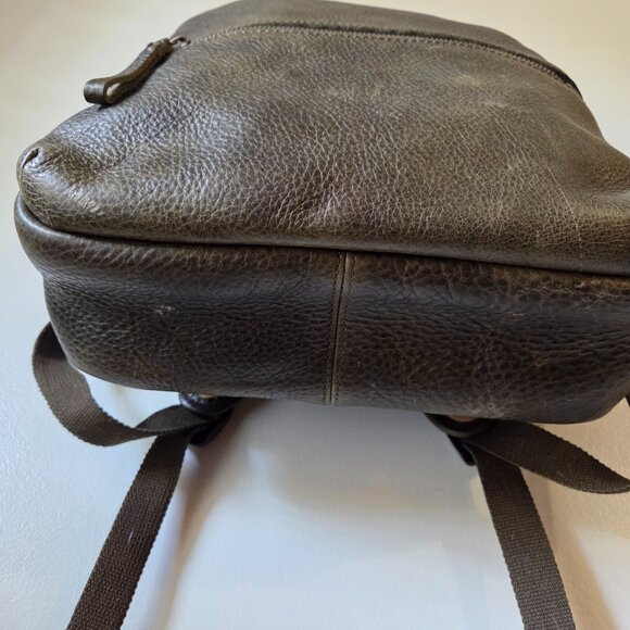 EUC DULUTH TRADING CO LIFETIME LEATHER PREMIUM FULL GRAIN COWHIDE BACKPACK GREEN - Picture 9 of 16